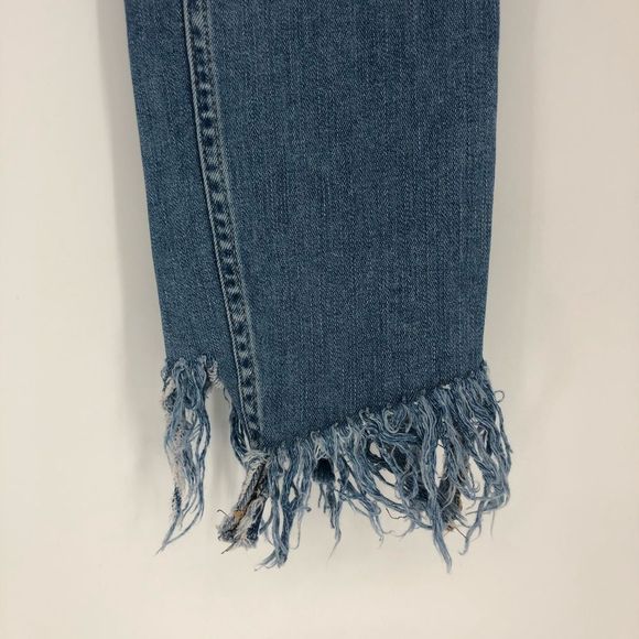 We the Free Great Heights Distressed Frayed In Sky Skinny Jeans Cropped size 26 - Picture 7 of 15